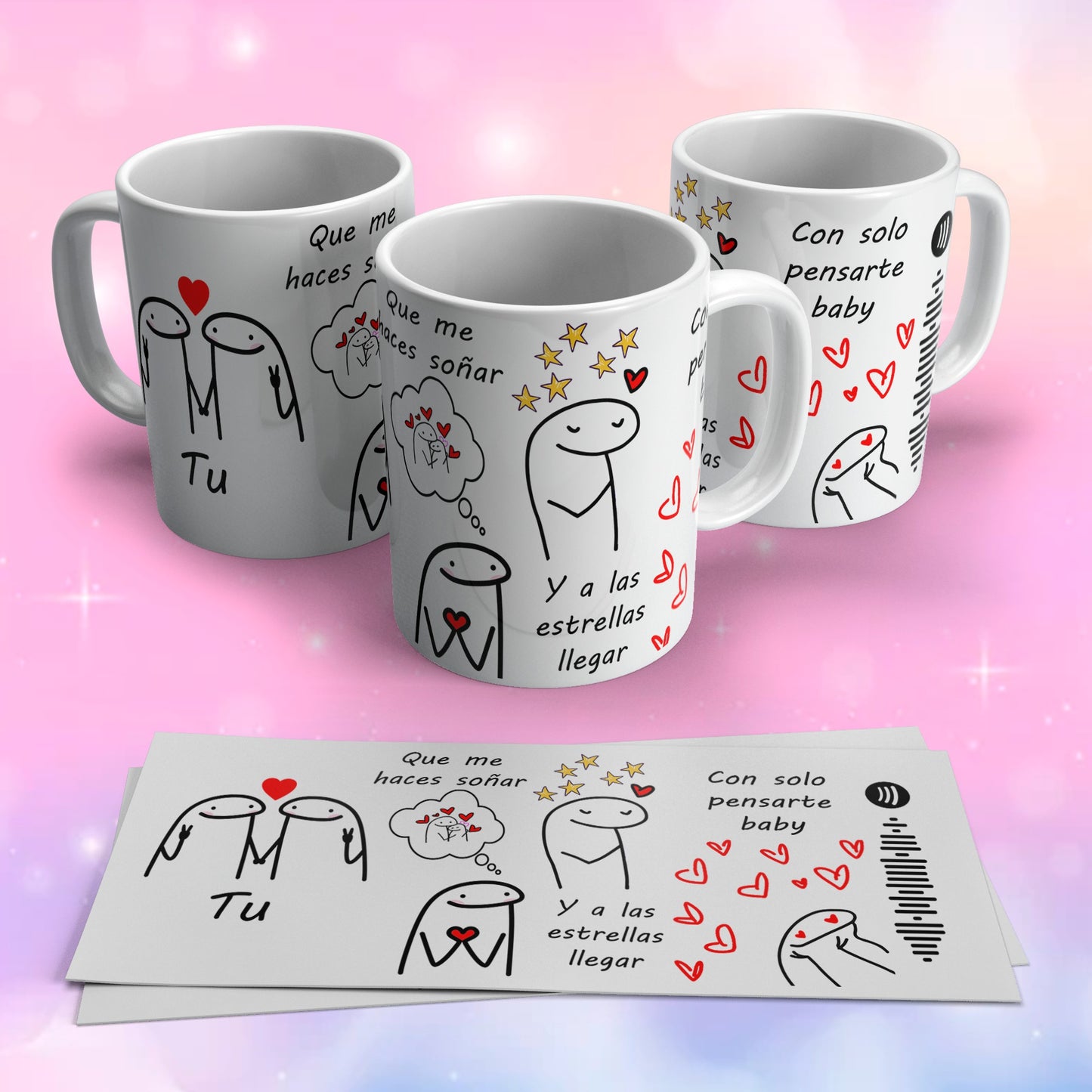 Pack 30  de Canciones Populares con Dibujos Flork para Tazas 11 oz