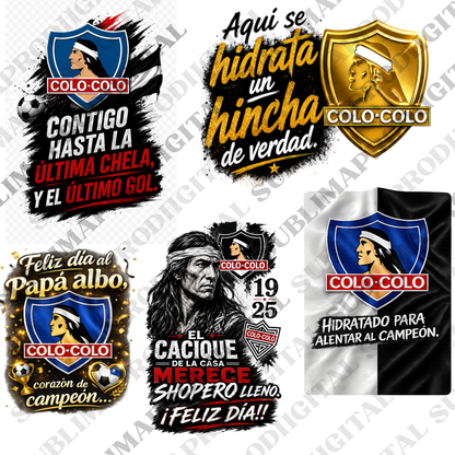 23 Plantillas  COLO COLO  para tazas , botellas y shoperos