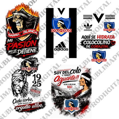 10 Plantillas  COLO COLO  para shoperos y botellas.
