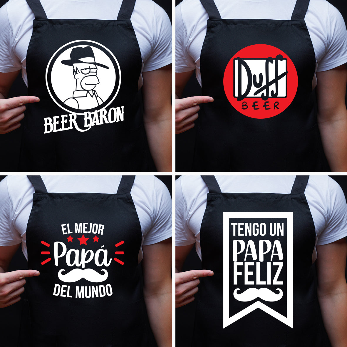 112 diseños día del padre - Pack Cheleros y Parrilleros