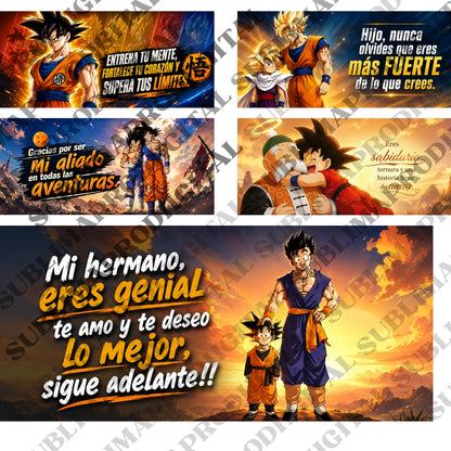 20  diseños DRAGON BALL Z  para  sublimar tazas