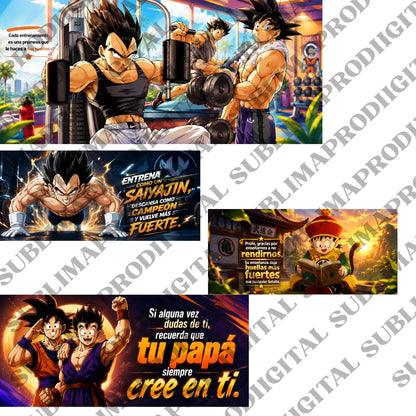20  diseños DRAGON BALL Z  para  sublimar tazas