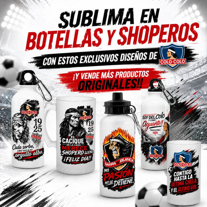 23 Plantillas  COLO COLO  para tazas , botellas y shoperos
