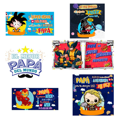 Plantillas Día del Padre | Pack Tazas y Cojines +100 PNG y PSD