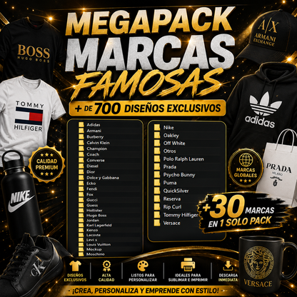 MEGA PACK MARCAS FAMOSAS