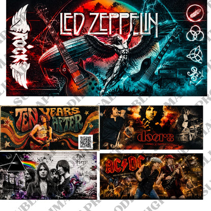 14 diseños rock and roll  para tazas